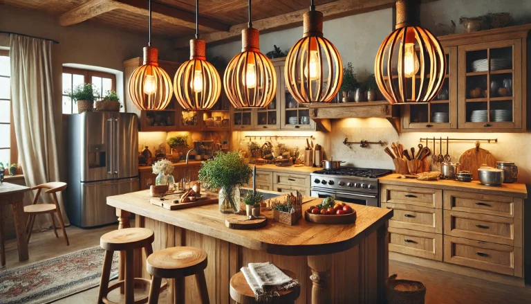 A Touch Of Timber Magic Pendant Lighting Ideas For Kitchens - 01