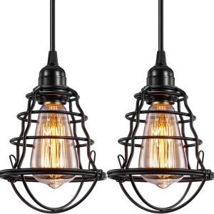 Adjustable Hanging Cage Industrial Pendant Light