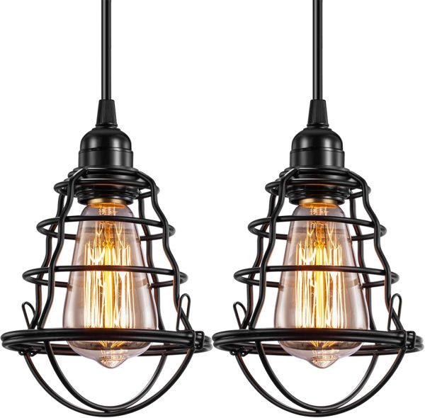 Adjustable Hanging Cage Industrial Pendant Light