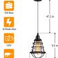 Adjustable Hanging Cage Industrial Pendant Light dimension