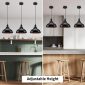 Adjustable Industrial Black Metal Pendant Light adjustable