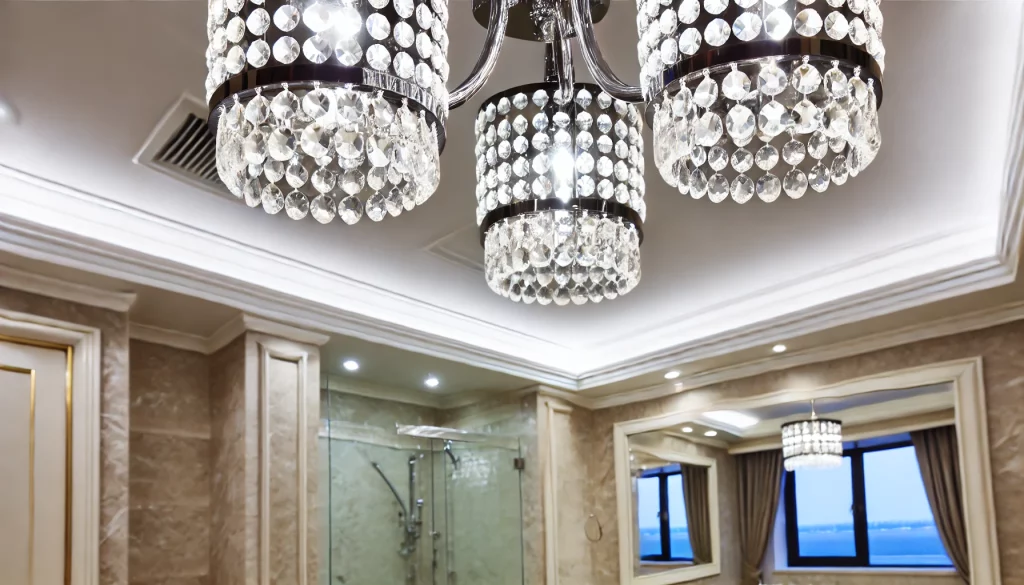 Bathroom Elegance With Crystal Pendants - 04