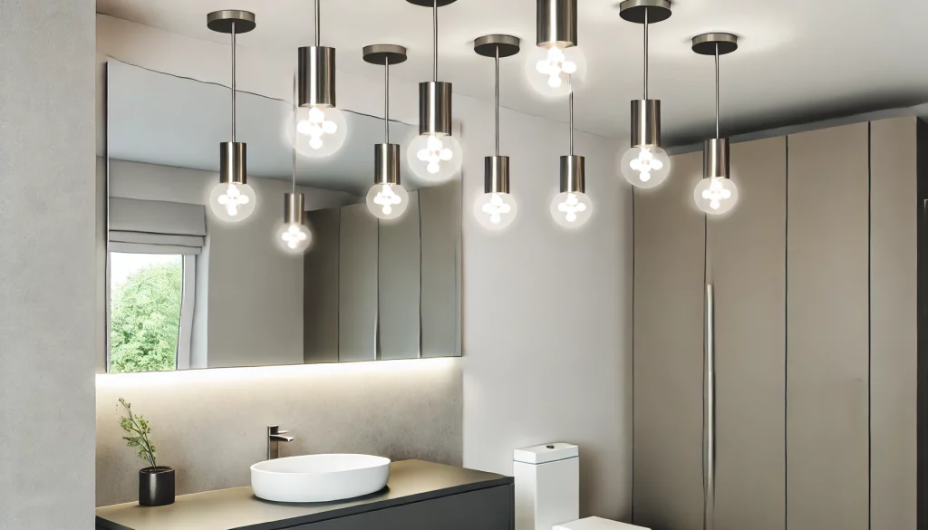 Bathroom Multi-Pendant Cluster Ideas - 06