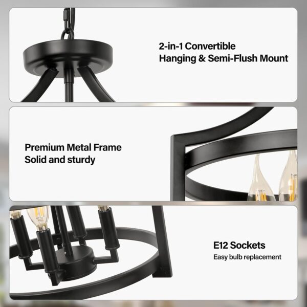 Convertible Ceiling Light Modern Versatile Design 6