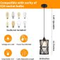 Dimmable Industrial Plug in Kitchen Pendant Light 1light 2pack compatible