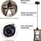 Dimmable Industrial Plug in Kitchen Pendant Light 1light 2pack details