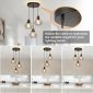 Dimmable Industrial Plug in Kitchen Pendant Light 3light diamond adjustable