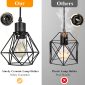 Dimmable Industrial Plug in Kitchen Pendant Light 3light diamond compatible1