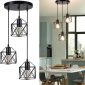 Dimmable Industrial Plug in Kitchen Pendant Light 3light metal