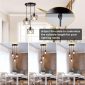 Dimmable Industrial Plug in Kitchen Pendant Light 3light metal adjustable