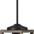 Farmhouse Pendant Light Metal Hanging Light Fixture with Wooden Grain Finish gray