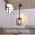 Farmhouse Pendant Light Metal Hanging Light Fixture with Wooden Grain Finish gray adjustable