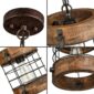 Modern Industrial Chandelier with Round Cage Design 3