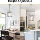 Modern Pendant Kitchen Lighting with Clear Glass Shade adjustable