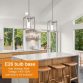 Modern Pendant Kitchen Lighting with Clear Glass Shade base