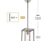 Modern Pendant Kitchen Lighting with Clear Glass Shade dimension