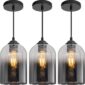 Sleek Modern Hanging Light Black Glass Pendant Design 1