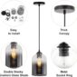 Sleek Modern Hanging Light Black Glass Pendant Design 3