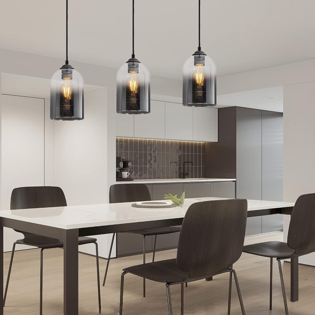 Sleek Modern Hanging Light Black Glass Pendant Design 5