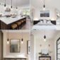 Stylish Clear Glass Shade Pendant Lighting Fixture 5